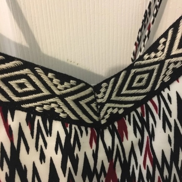 Maroon Aztec Print Dress - Picture 4 of 6